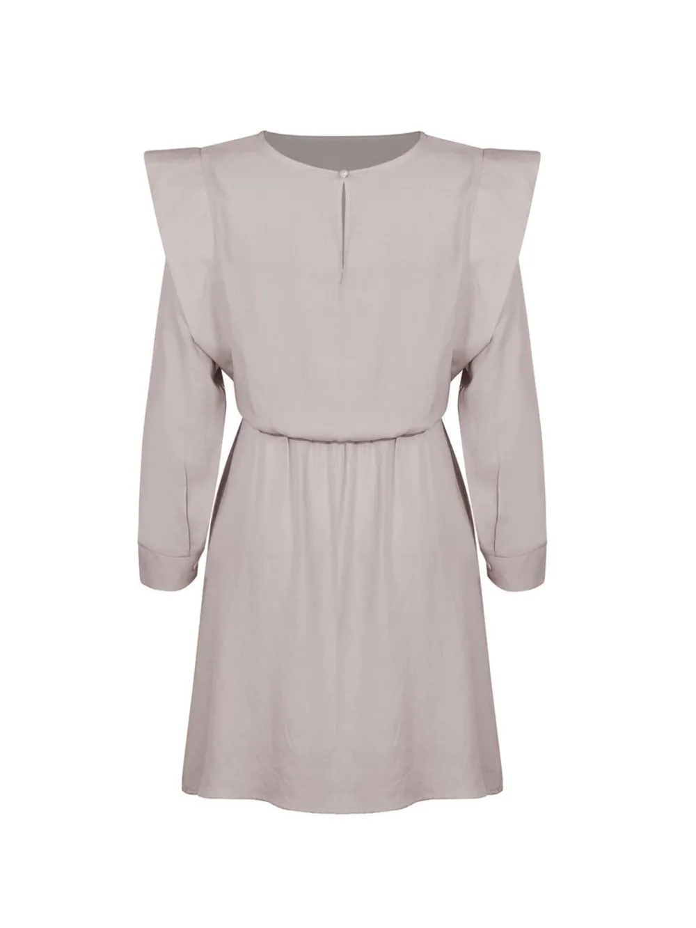 Round Neck Long Sleeve Mini Dress, image 2