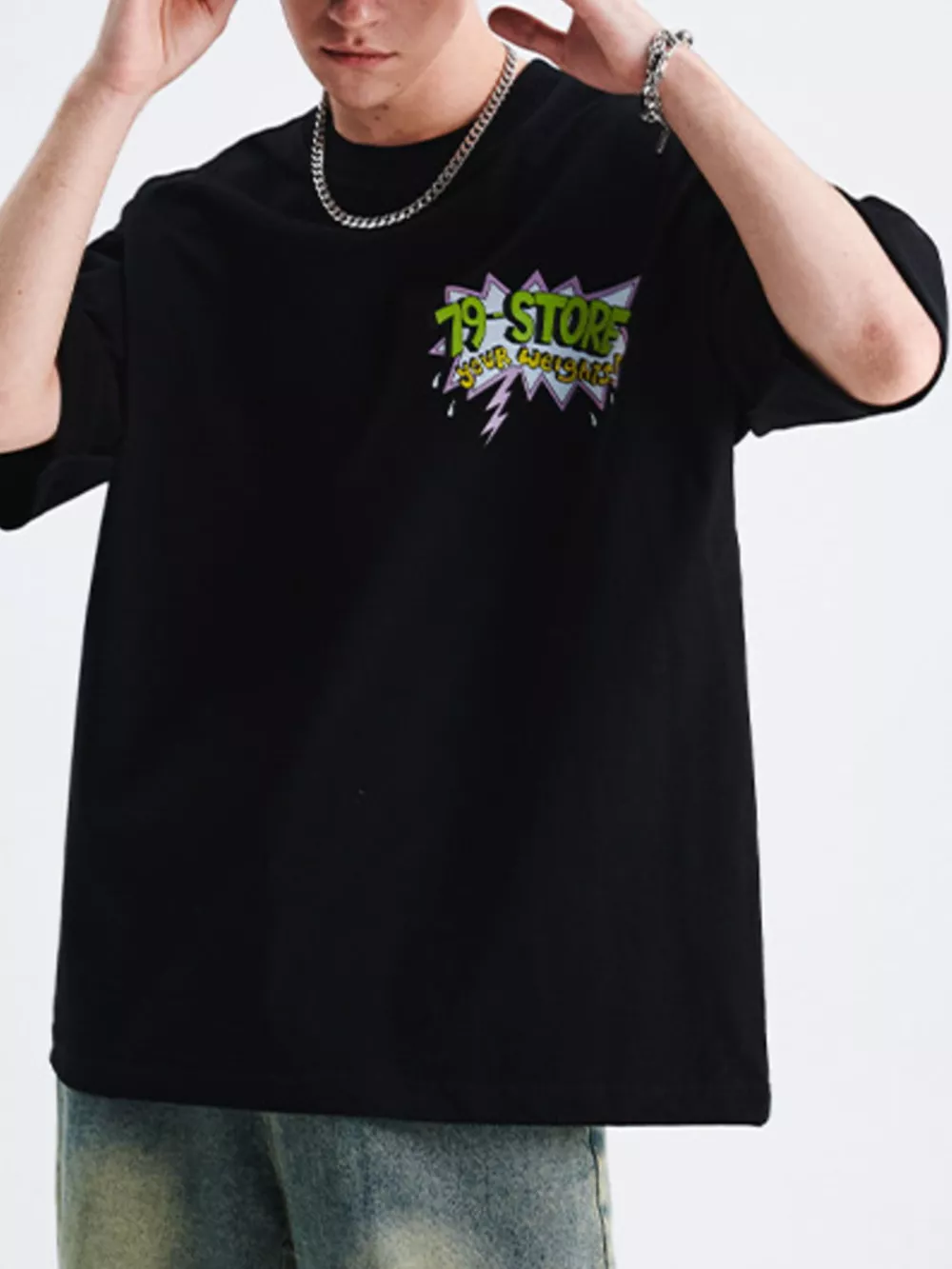 Men's Graphic Round Neck Short Sleeve T-Shirt, image 6