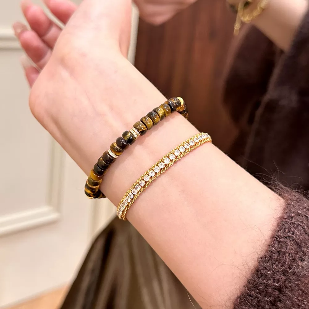 Tiger's Eye Beaded Bracelet, image 2