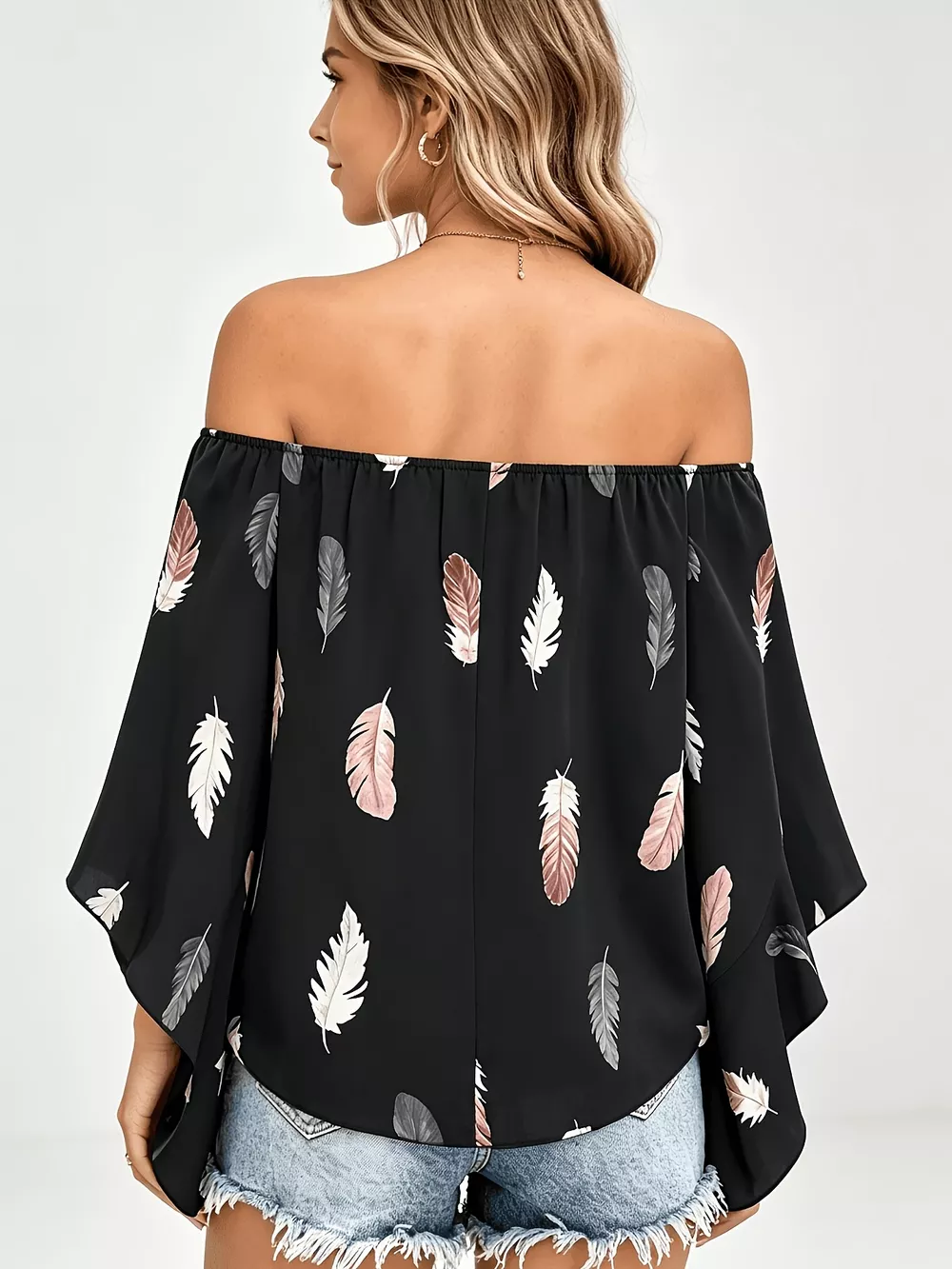 Printed Off Shoulder Blouse, image 17
