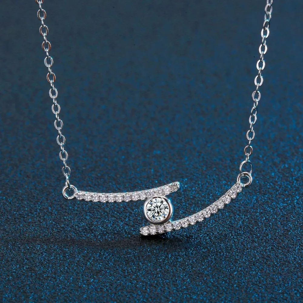 1 Carat Moissanite 925 Sterling Silver Necklace, image 4