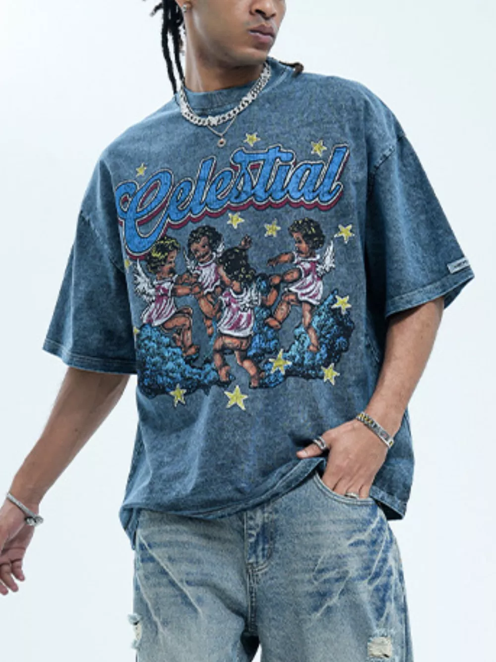 Men's Graphic Round Neck Half Sleeve T-Shirt, image 7