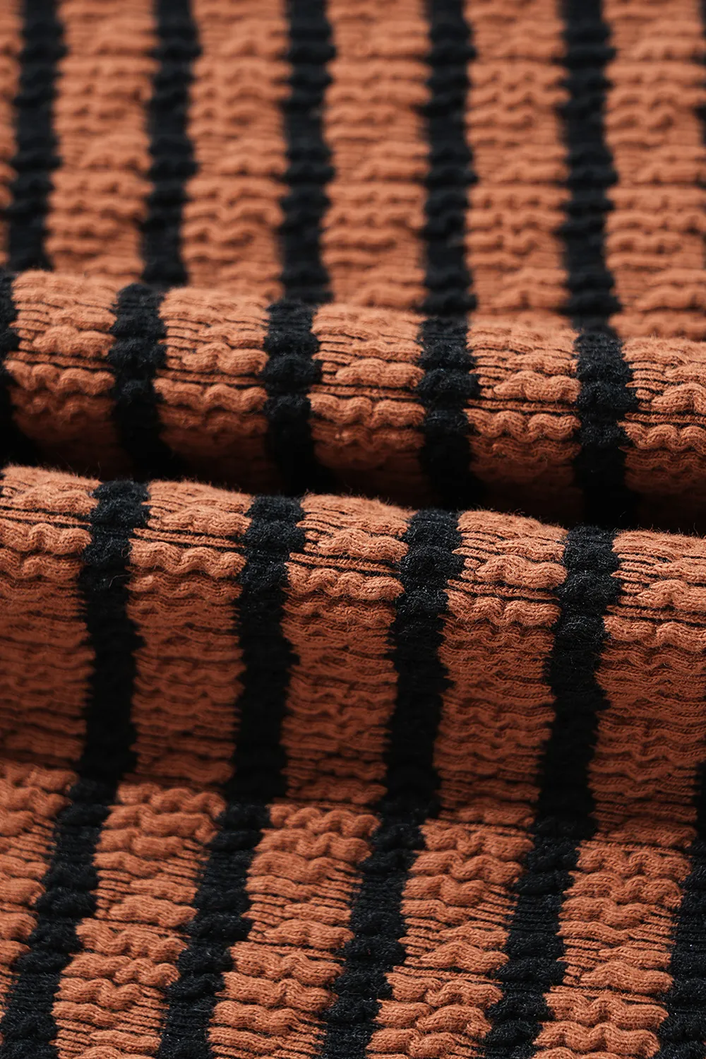 Striped Half Button Long Sleeve Blouse, image 2