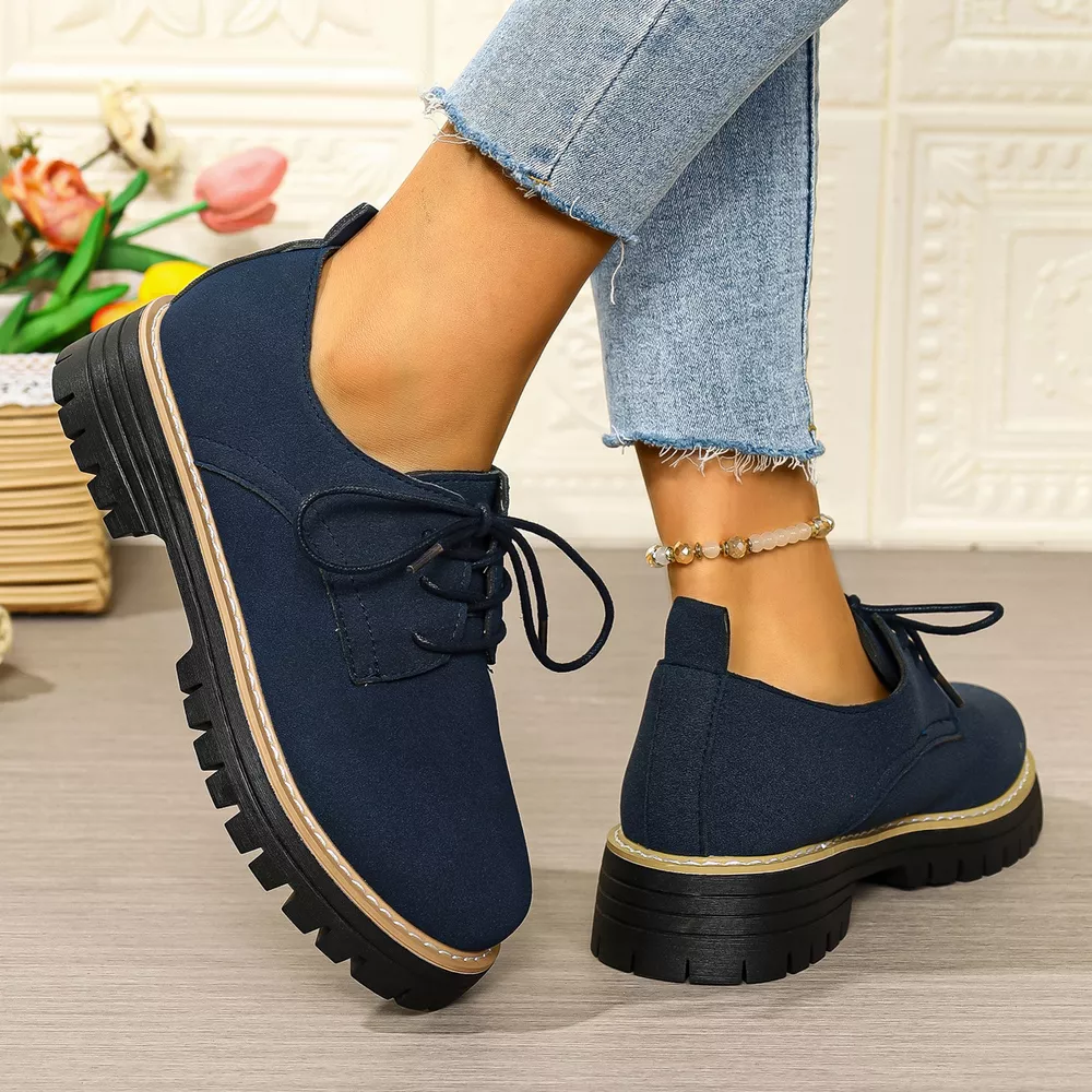 Round Toe Lace-Up Loafers, image 4