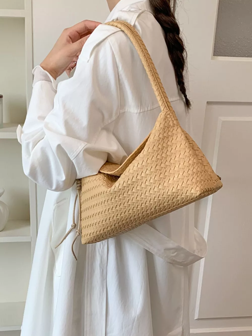 Woven Leather Shoulder Bag, image 5