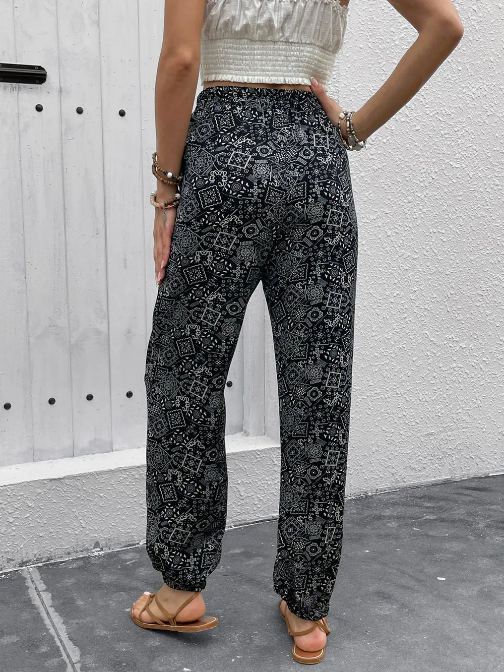 Printed High Waist Pants, image 3