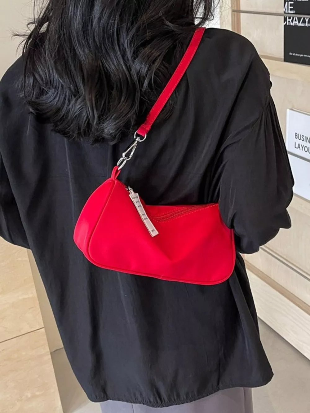 Solid Color Crossbody Bag, image 5