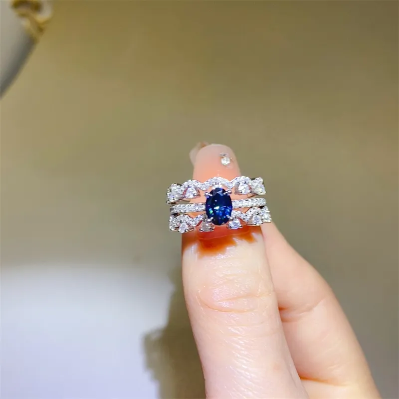 1 Carat Moissanite 925 Sterling Silver Ring, image 2