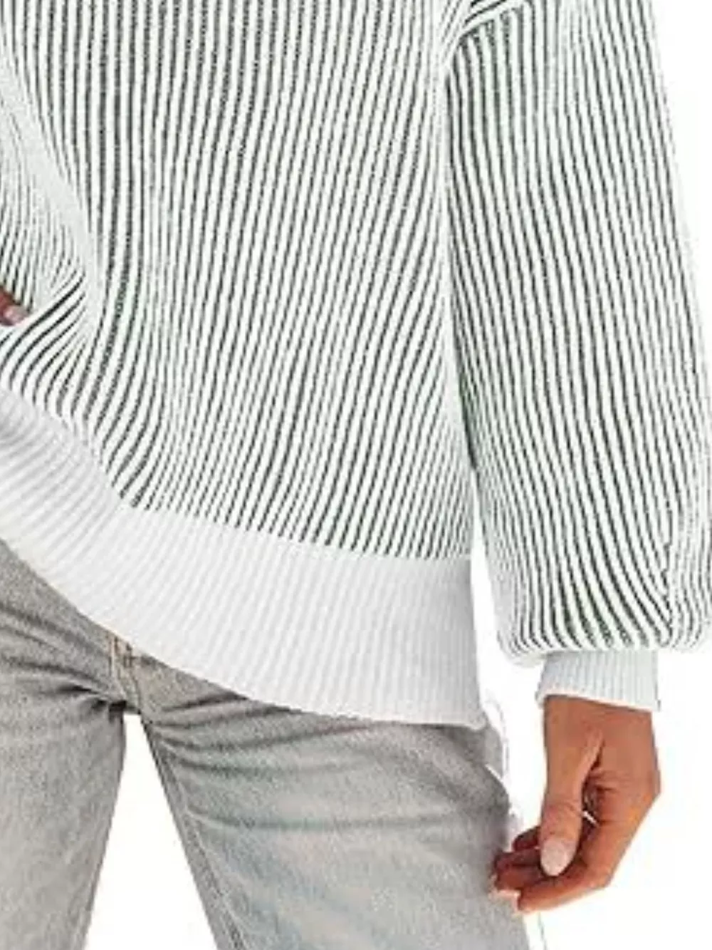 Stripe Dropped Shoulder Sweater, image 6