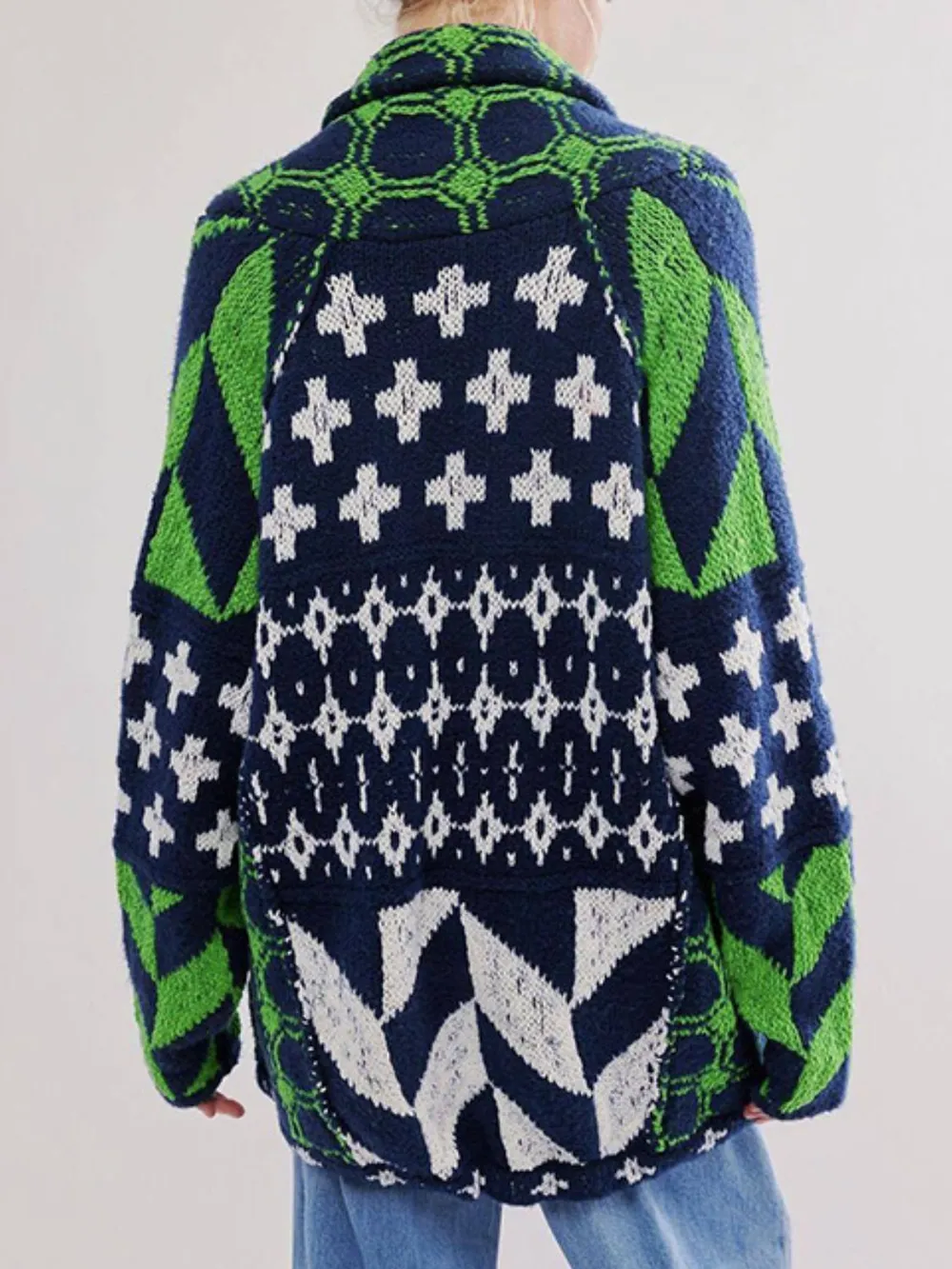 Collared Neck Long Sleeve Cardigan, image 10