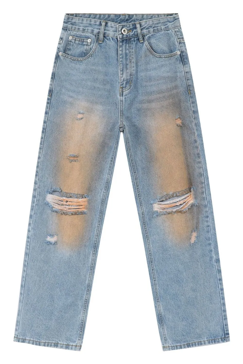 Men's Distressed Jeans with Pockets, image 5