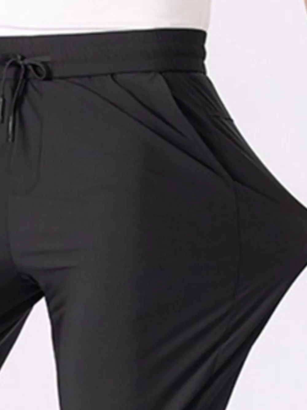Men's Plus Size Drawstring Casual Pants, image 2