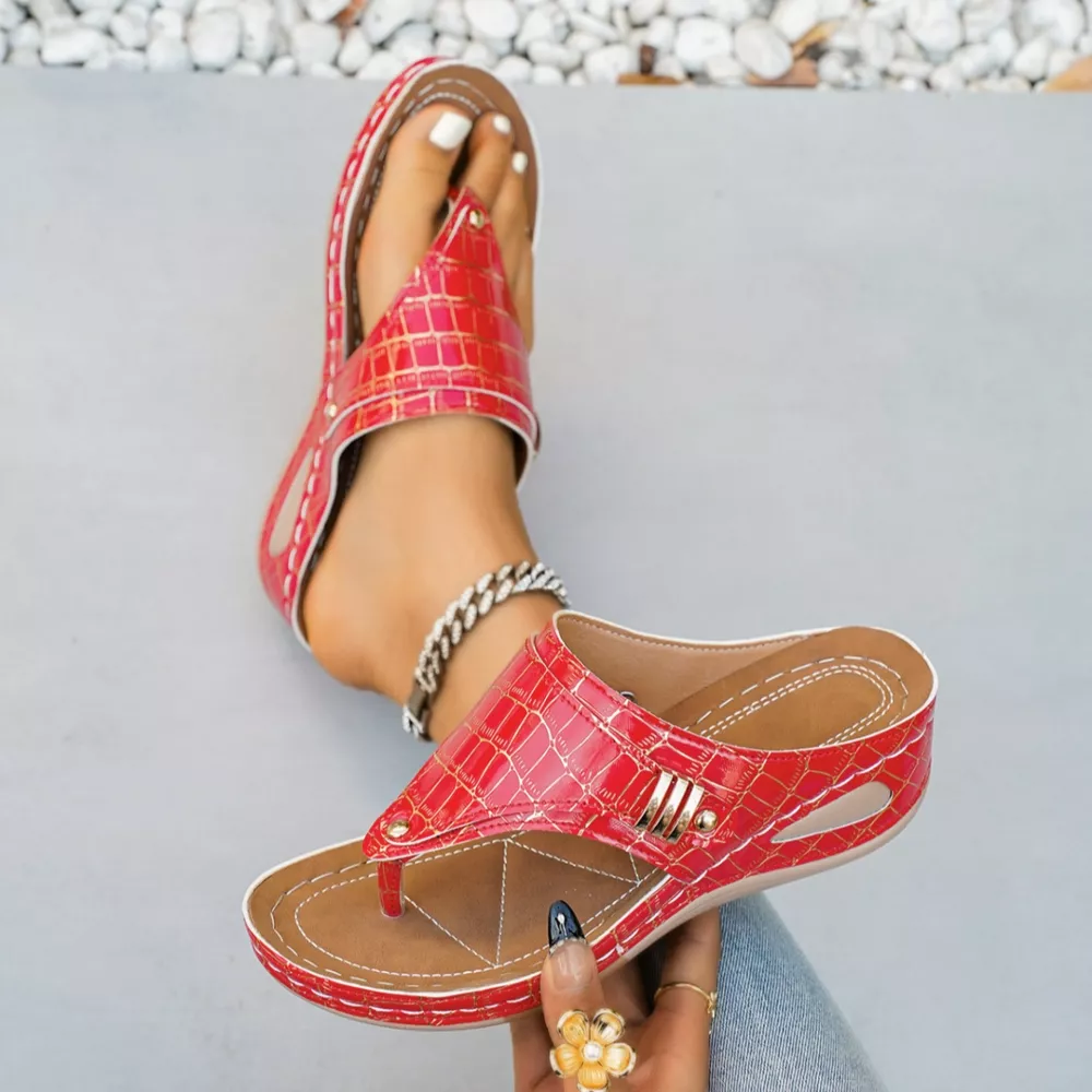 Toe Post Wedge Sandals, image 12