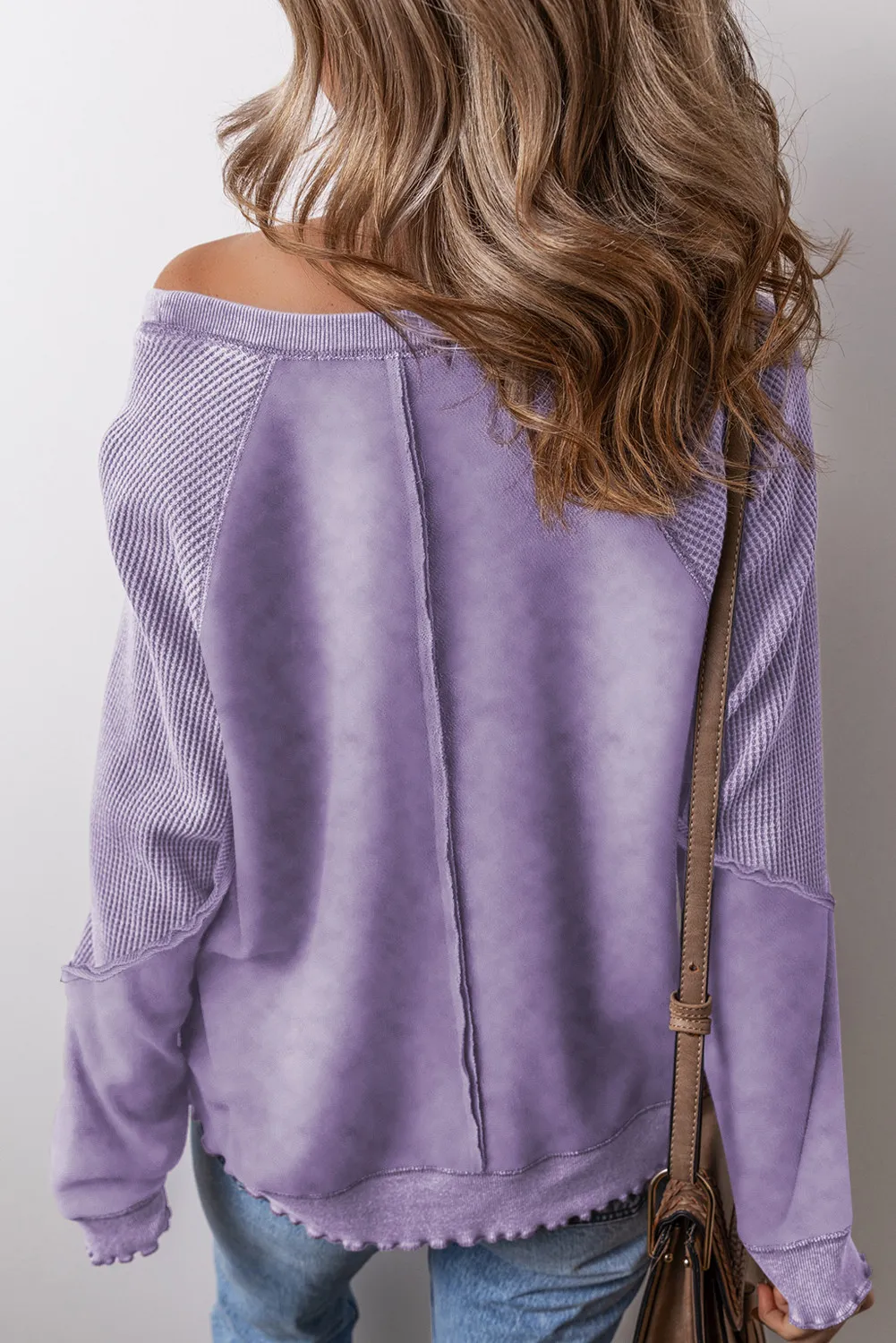 Exposed Seam Long Sleeve Sweatshirt, image 7