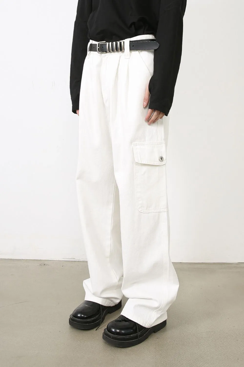 Men's Loose Fit Cargo Jeans, image 2