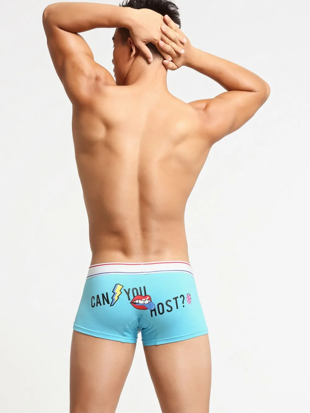 Men's Letter Graphic Contrast Panty, image 7