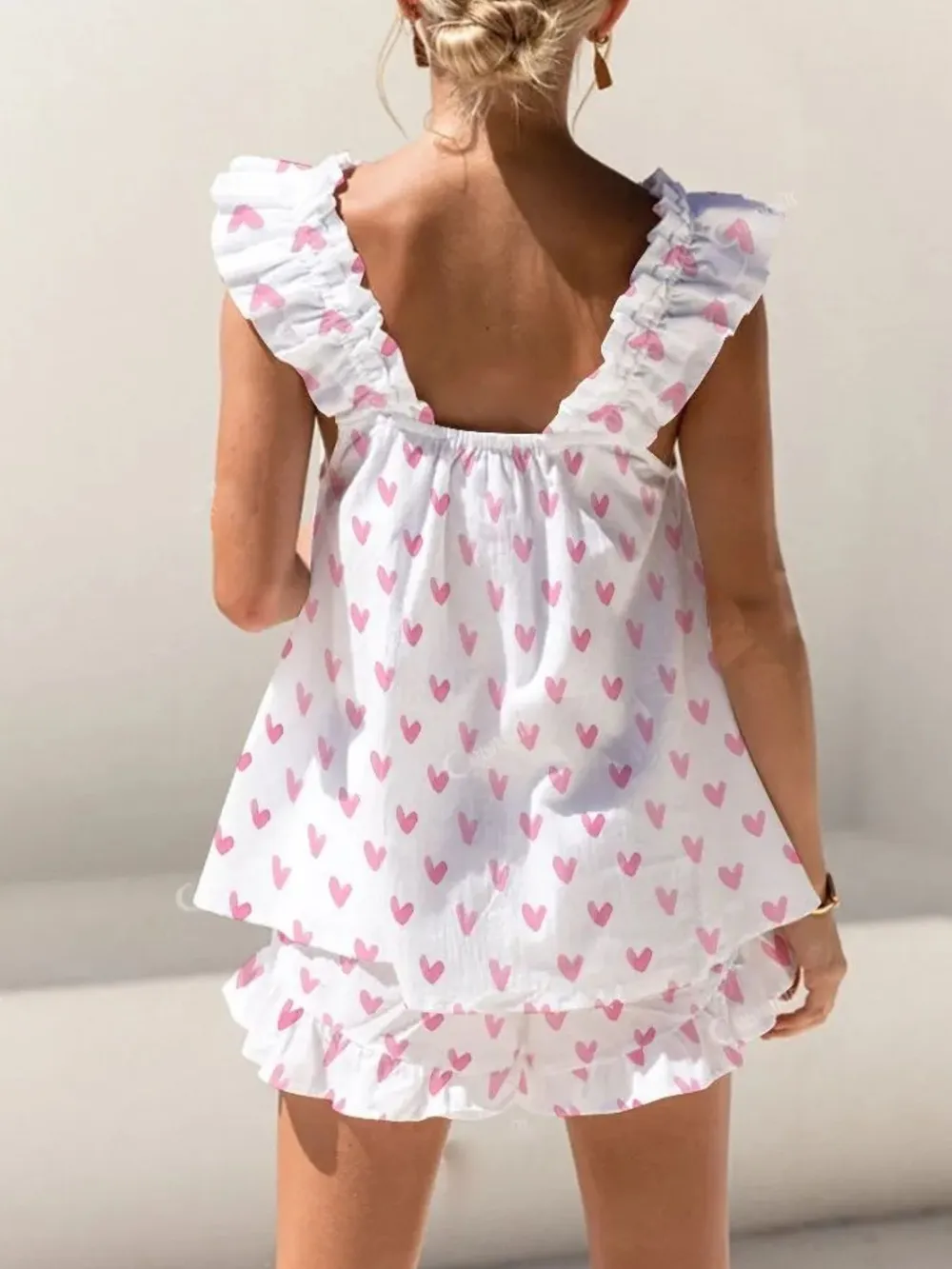 Ruffled Striped Tank and Shorts Set, image 9