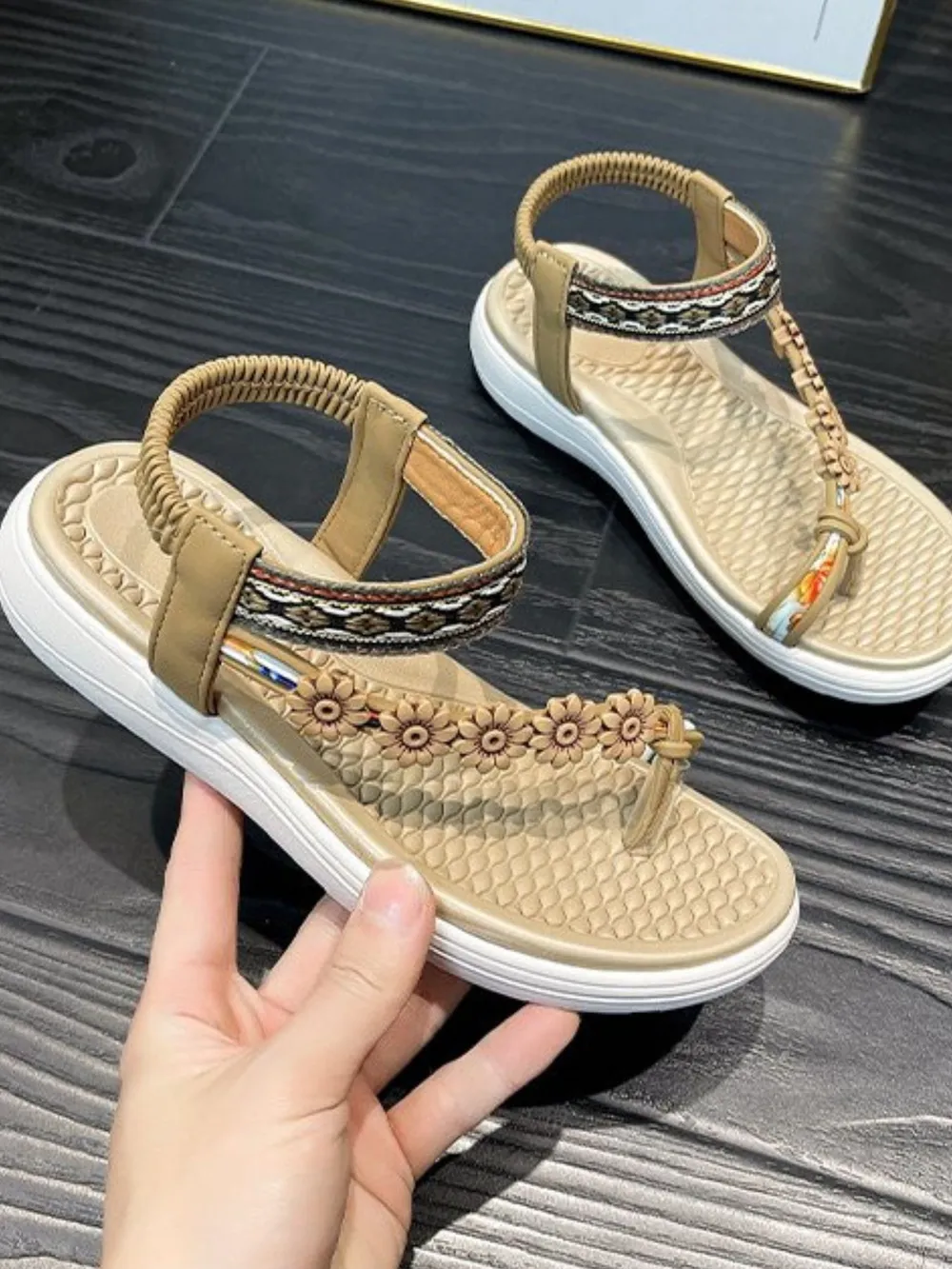 Flower Ankle Strap Sandals, image 4