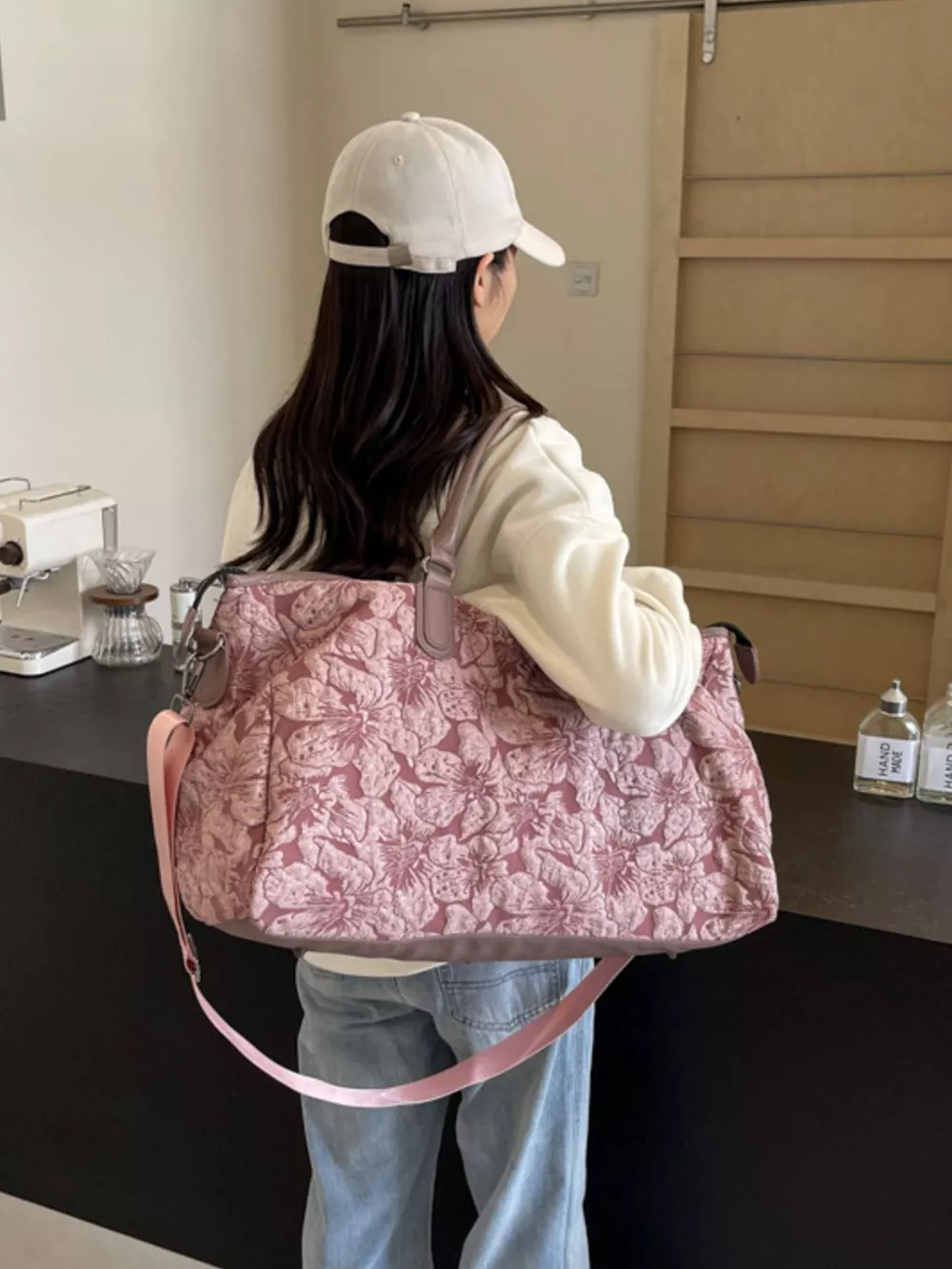 Floral Quilted Travel Bag