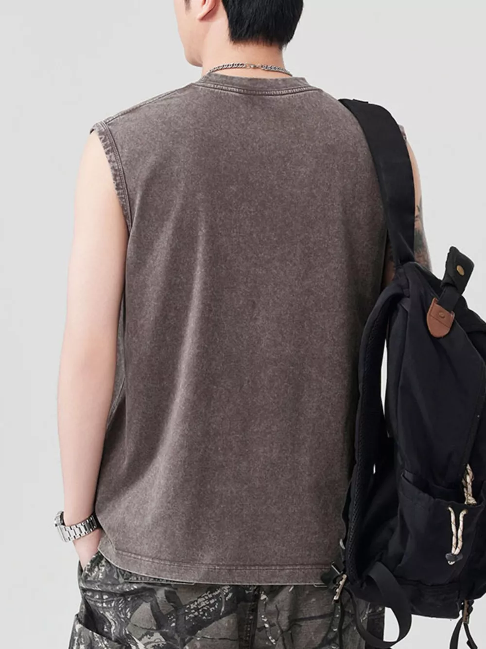 Men's Graphic Round Neck Tank, image 6
