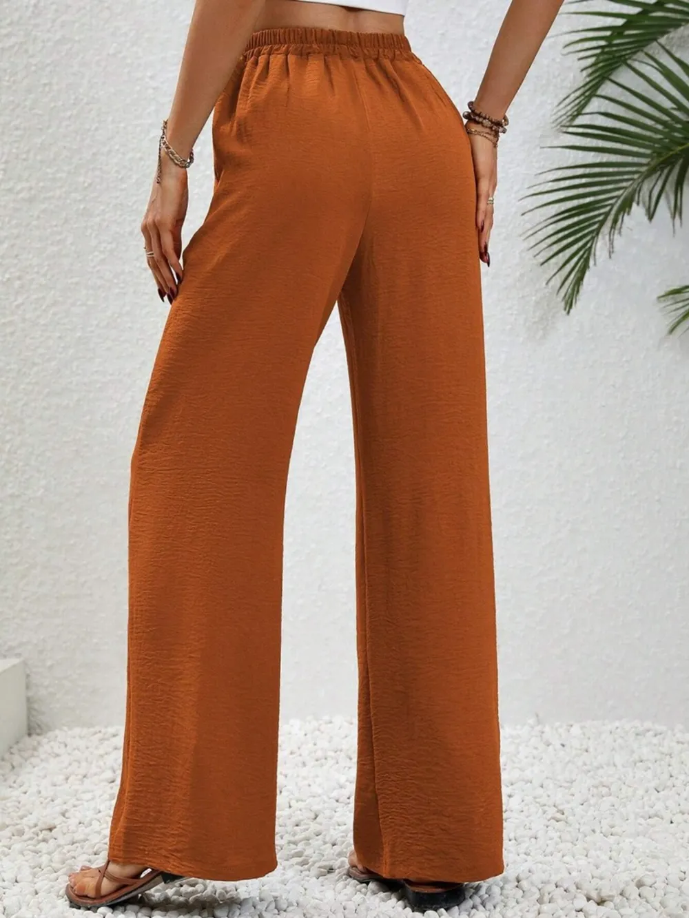 Wide Leg Drawstring Pants, image 7