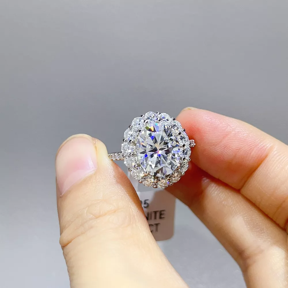 5 Carat Moissanite 925 Sterling Silver Ring, image 2