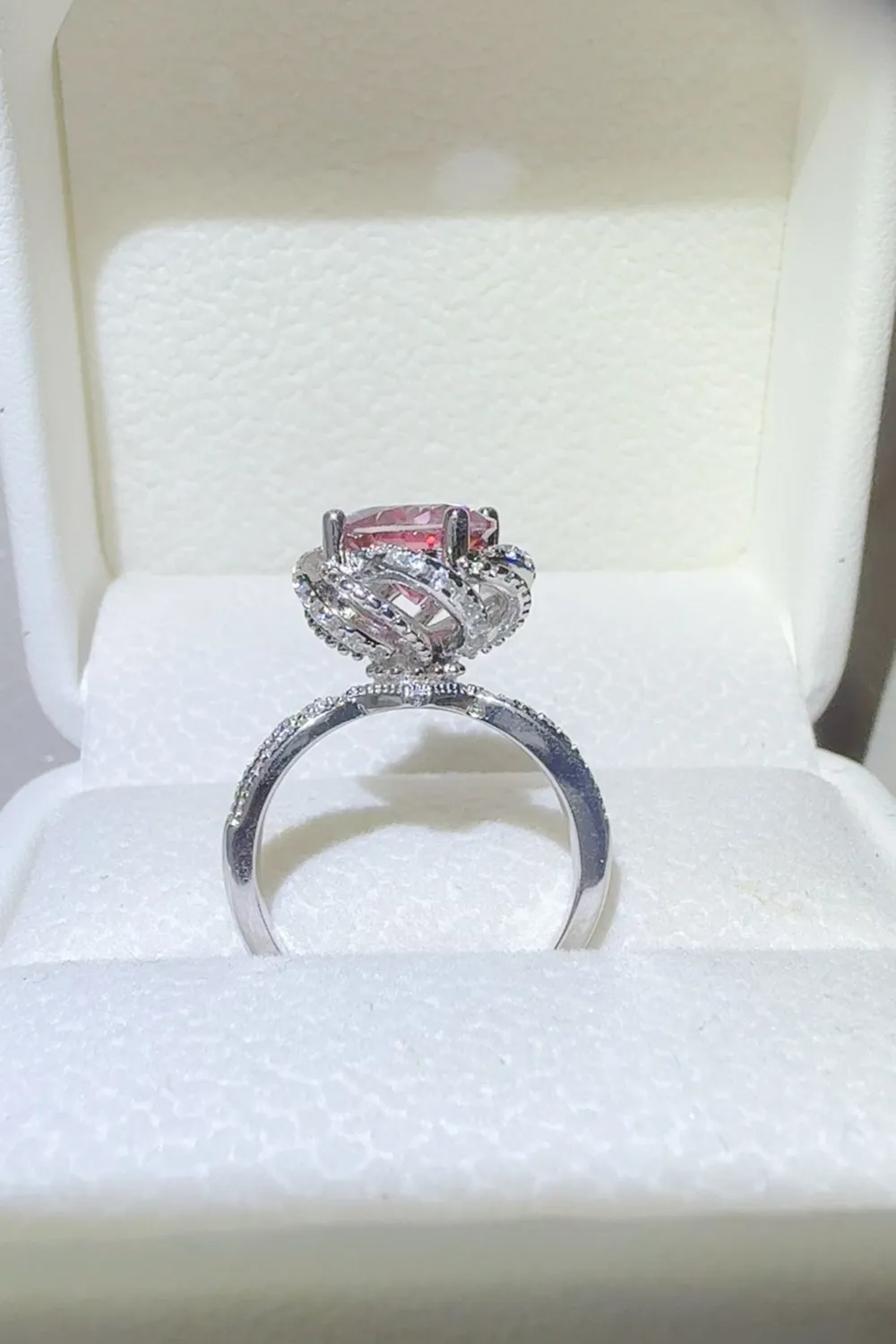 2 Carat Moissanite 925 Sterling Silver Flower Shaper Ring, image 5