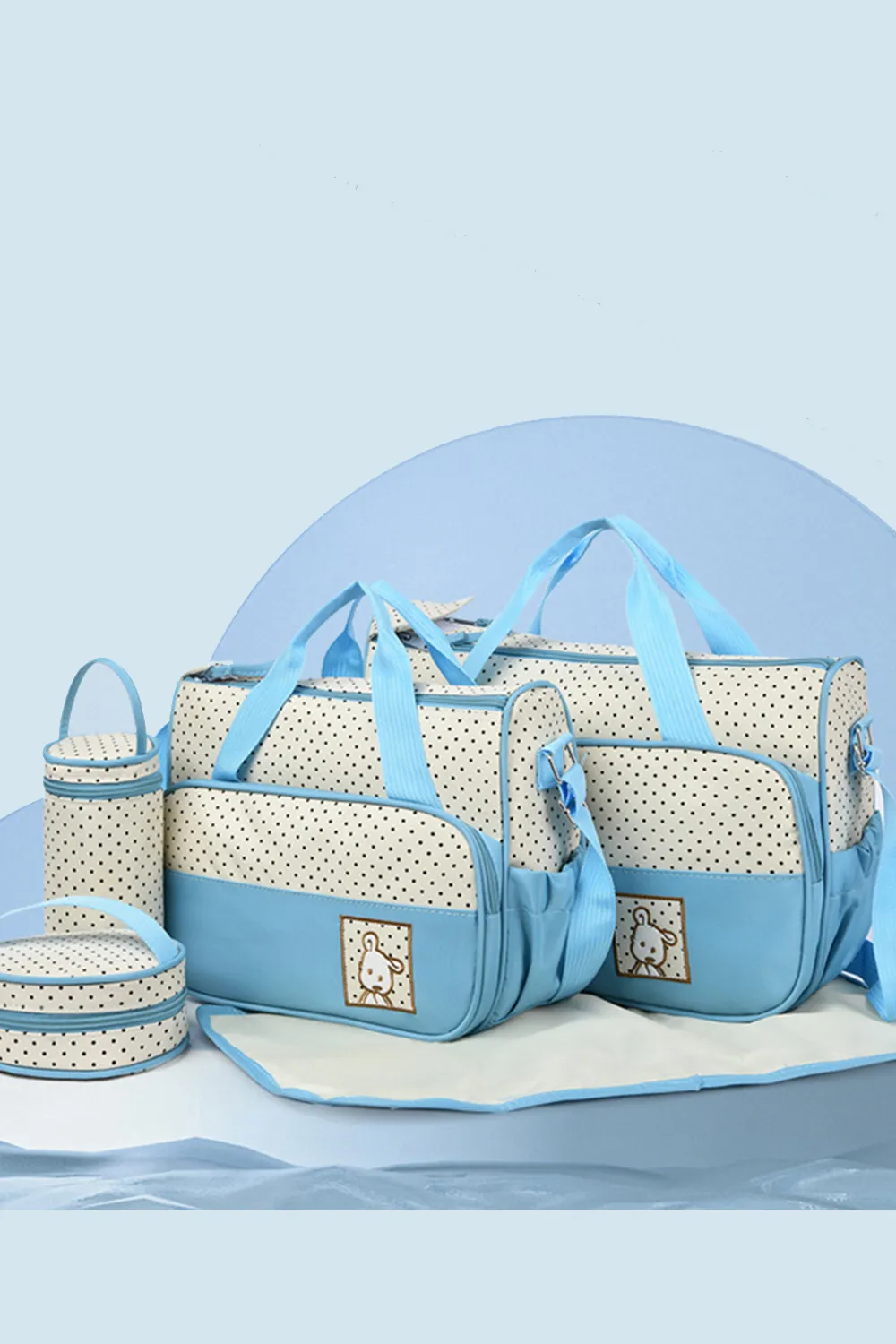 Oxford Cloth Contrast 4 Piece Bag Set, image 3