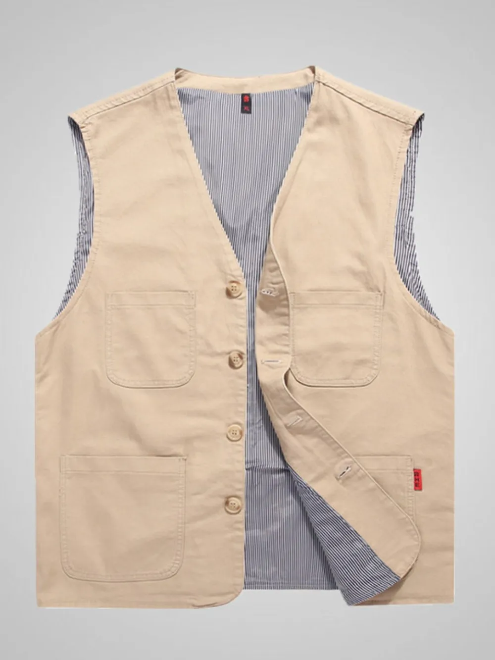 Men's Plus Size Button Up Vest, image 5