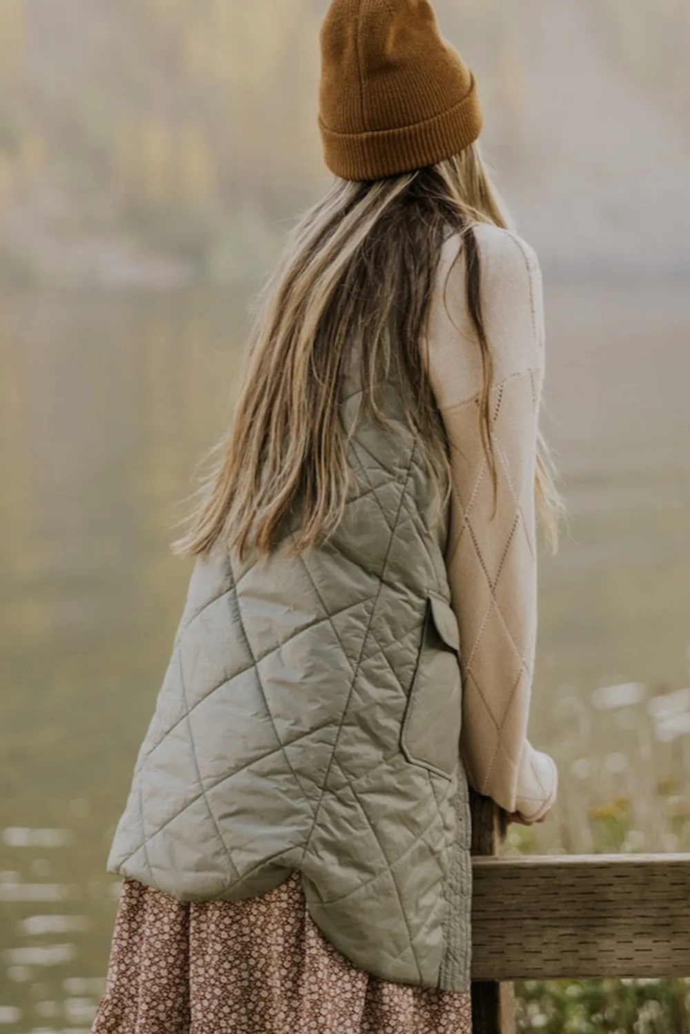Button Up Pocketed Vest Coat, image 3