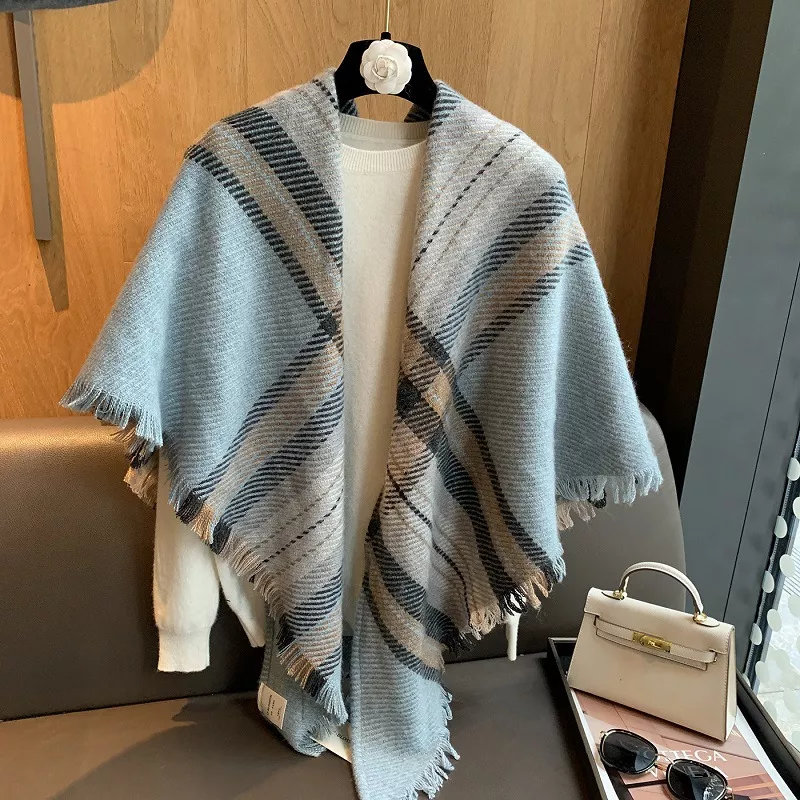 Raw Hem Plaid Scarf, image 5