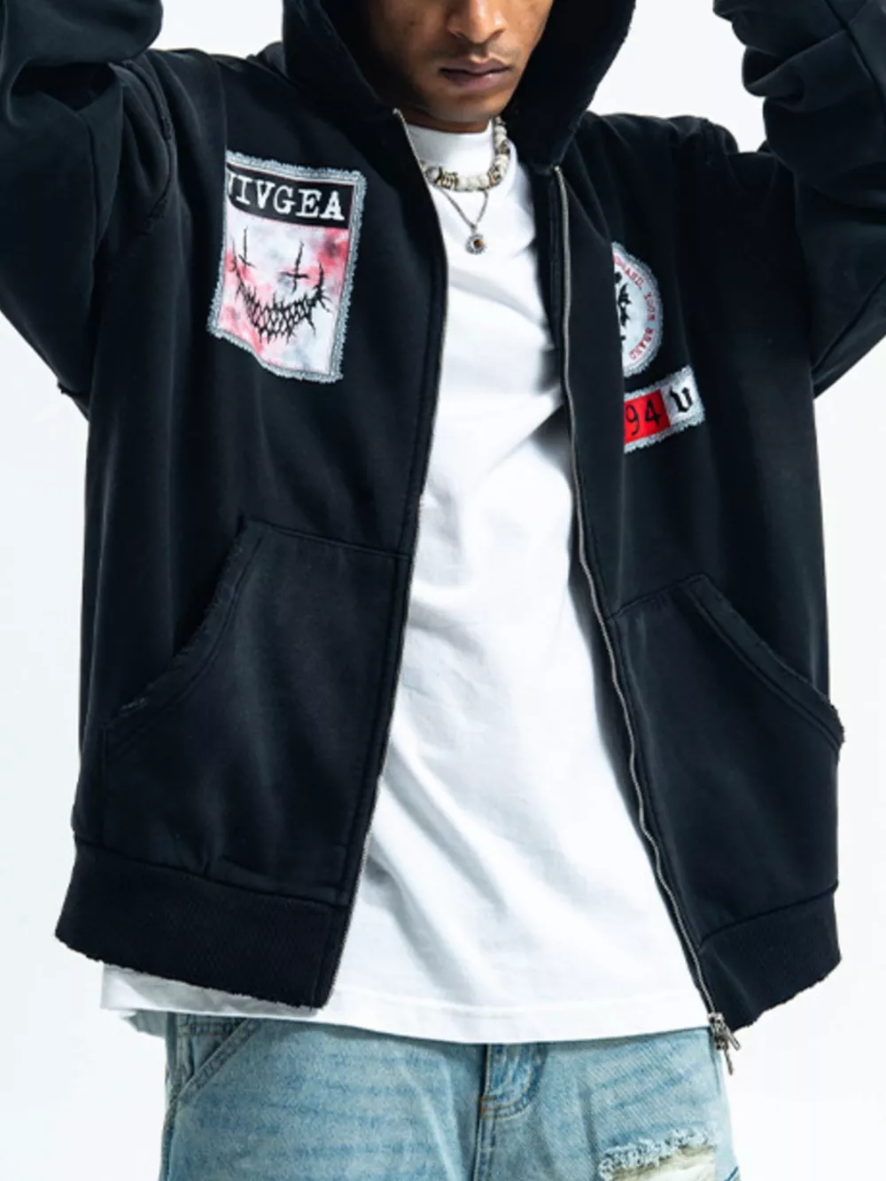Men's Zip Up Long Sleeve Hoodie, image 2
