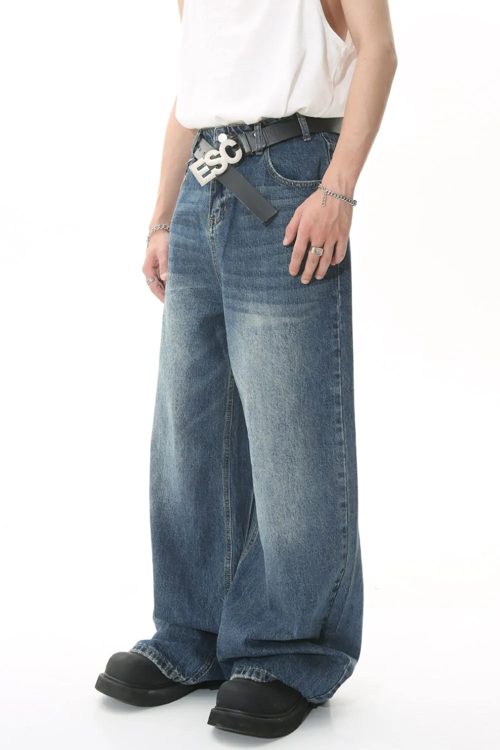 Wide Leg Jeans with Pockets, image 2