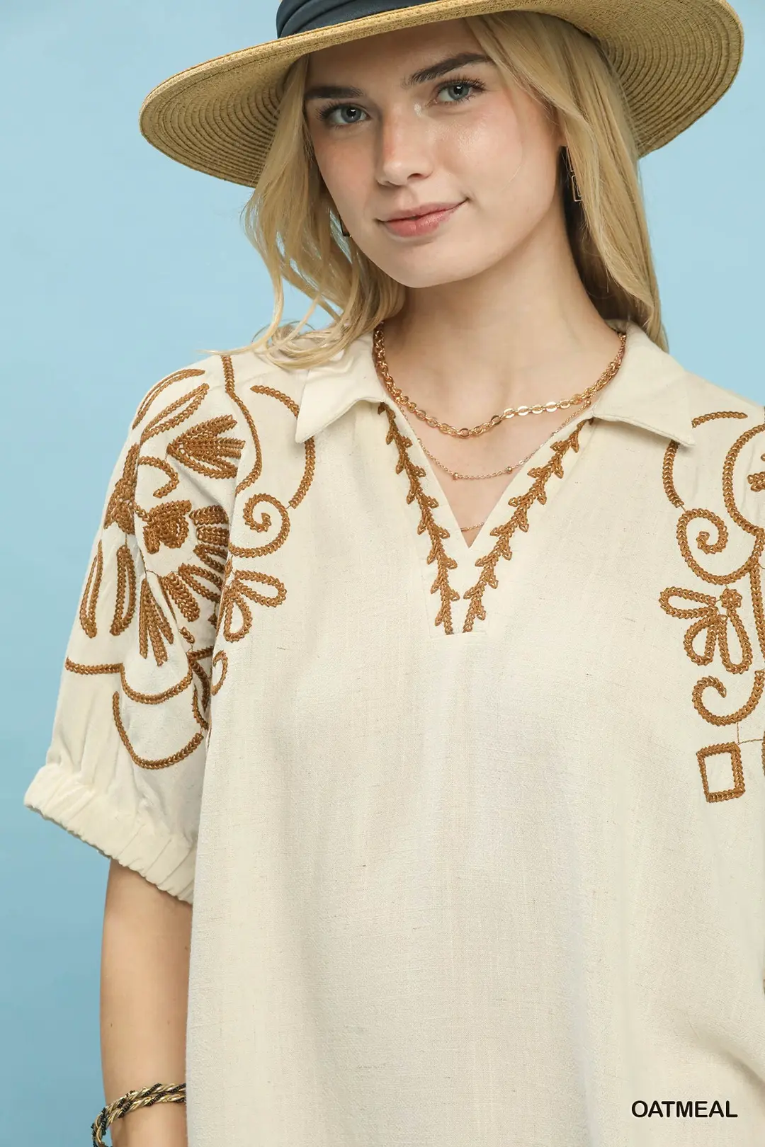 Floral Embroidered Sleeve Blouse, image 5