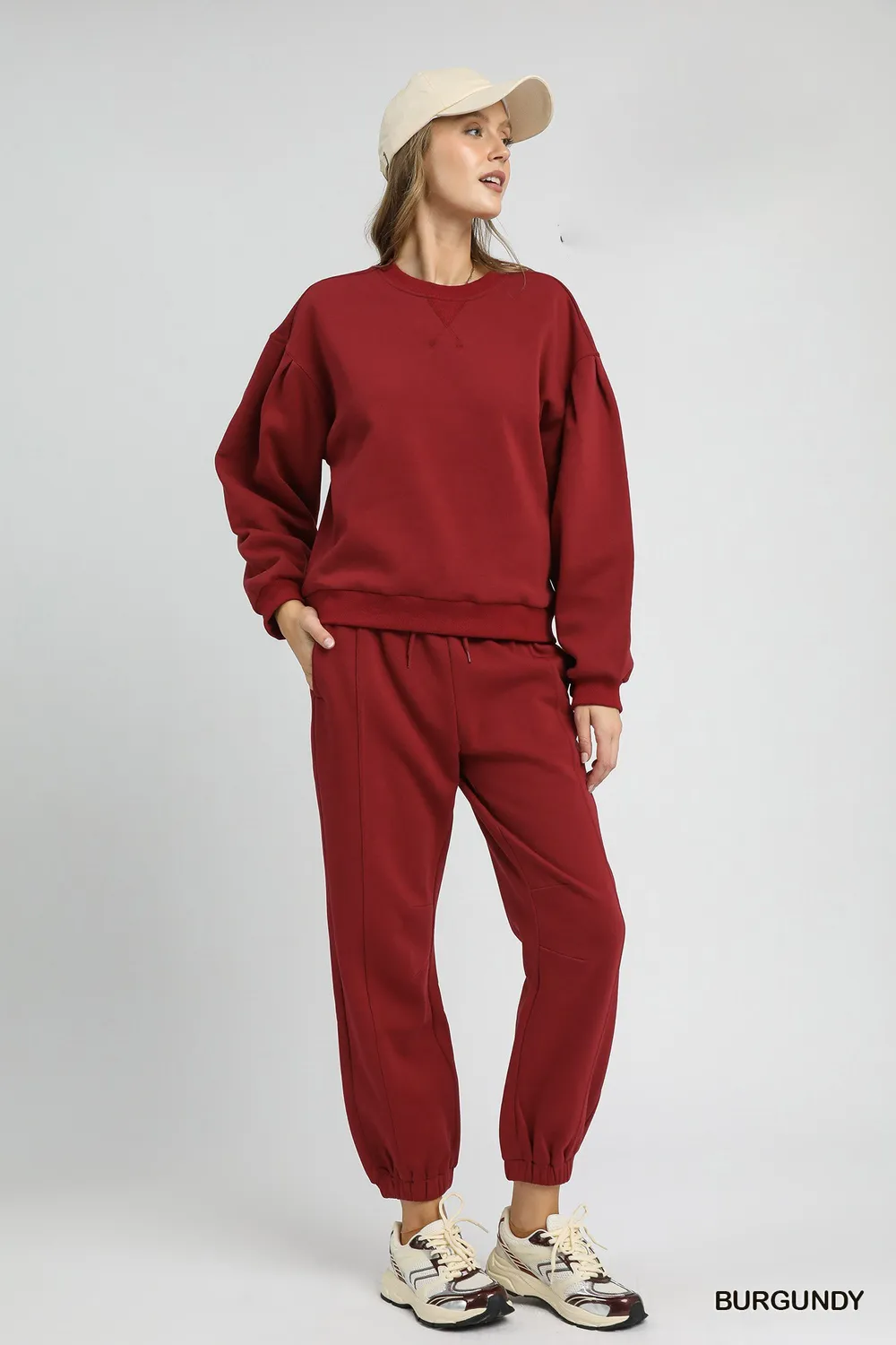 Round Neck Sweatshirt with Pleated Detail, image 4
