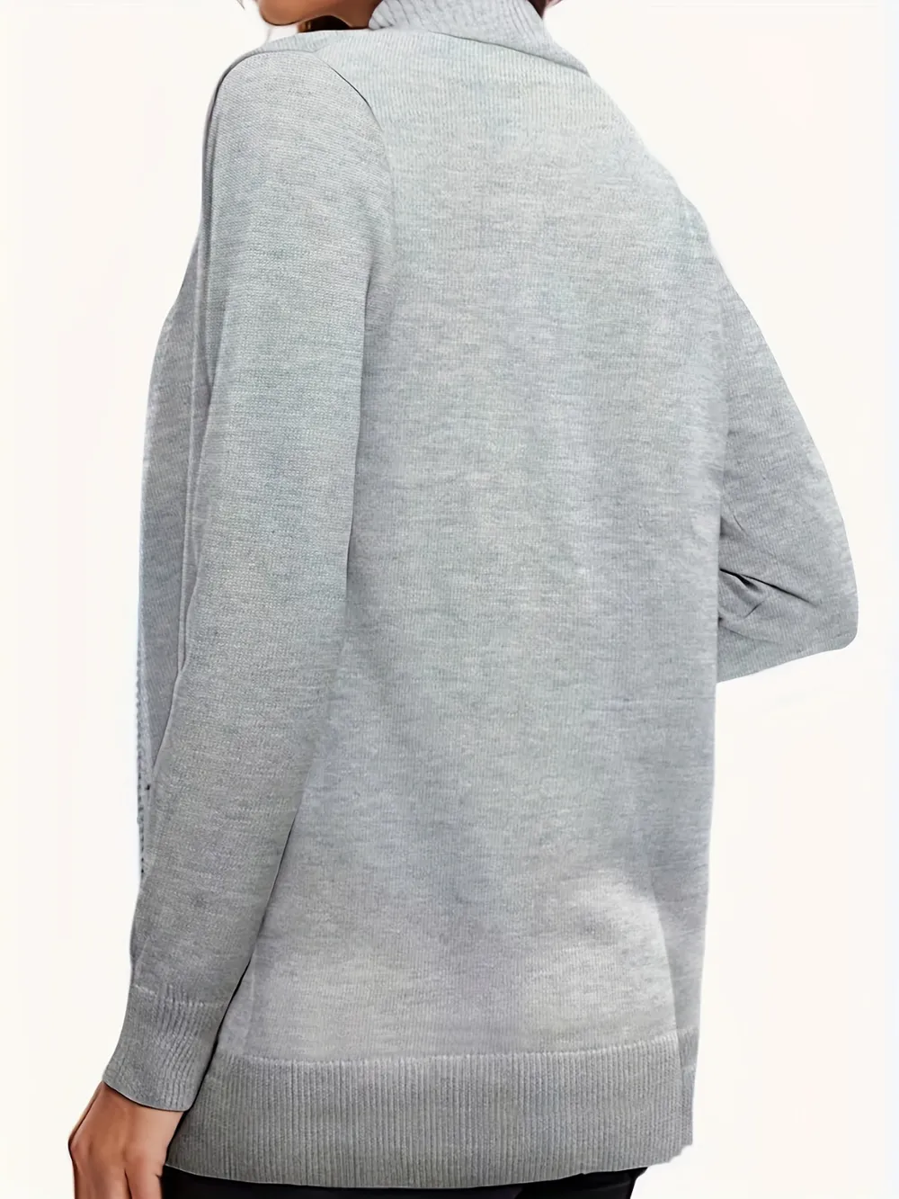 Open Front Long Sleeve Sweater Cardigan, image 25