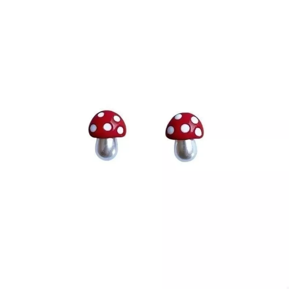Mushroom Stud Earrings, image 3