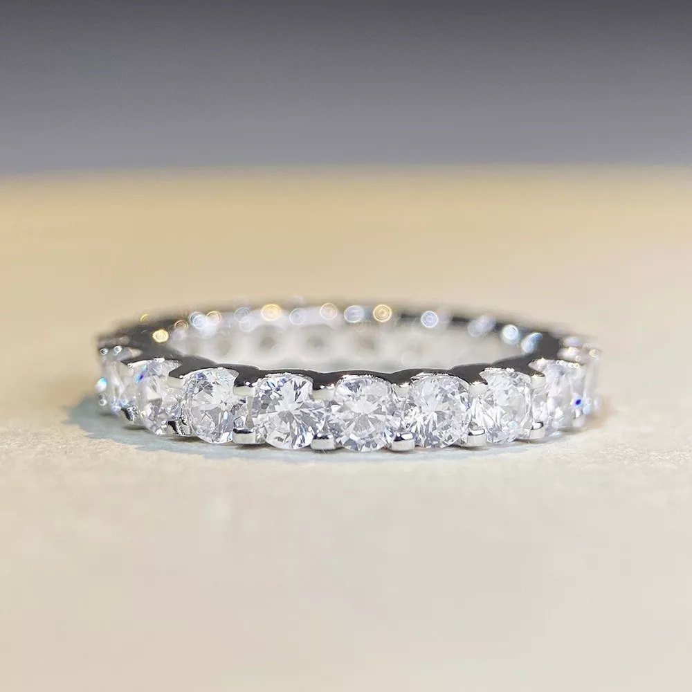 925 Sterling Silver Moissanite Ring, image 3