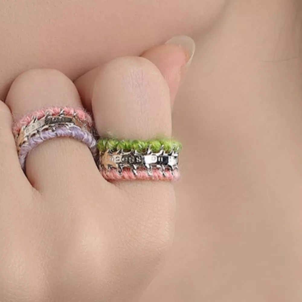 Brass Yarn-Wrapped Open Ring, image 8