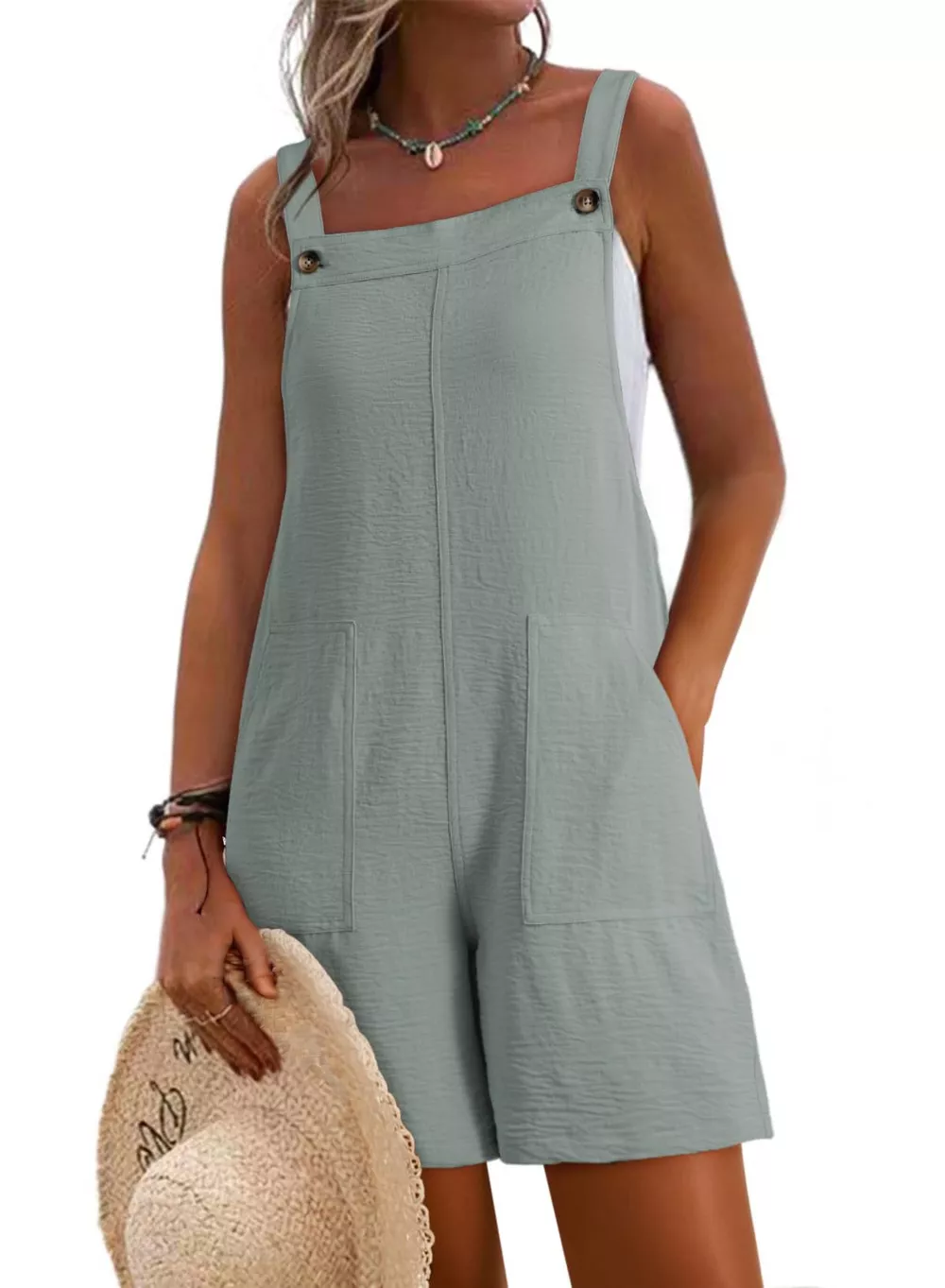 Casual Wide Strap Overalls