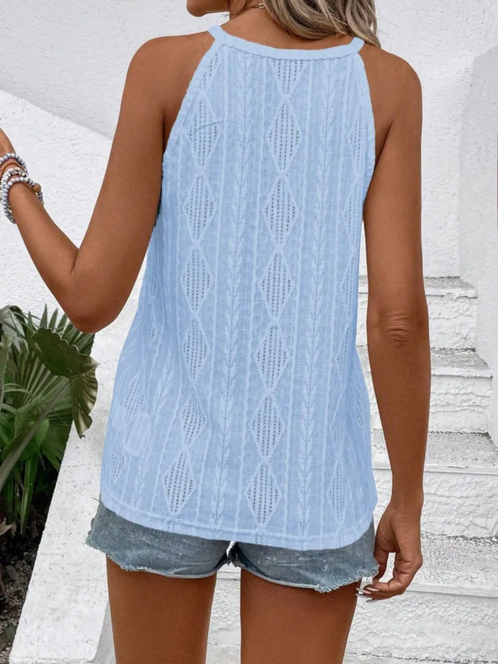 Openwork Grecian Neck Tank, image 21