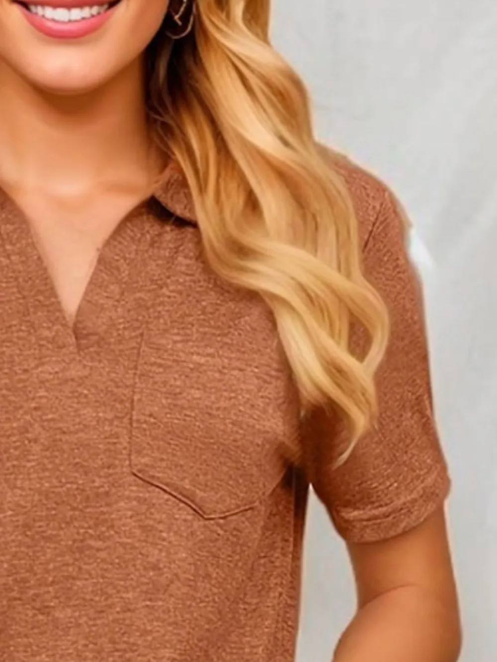 Johnny Collar Short Sleeve Top, image 7
