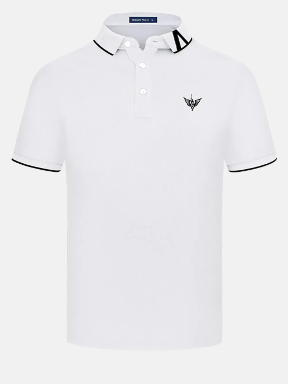 Men's Plus Size Contrast Trim Short Sleeve Polo Shirt, image 7