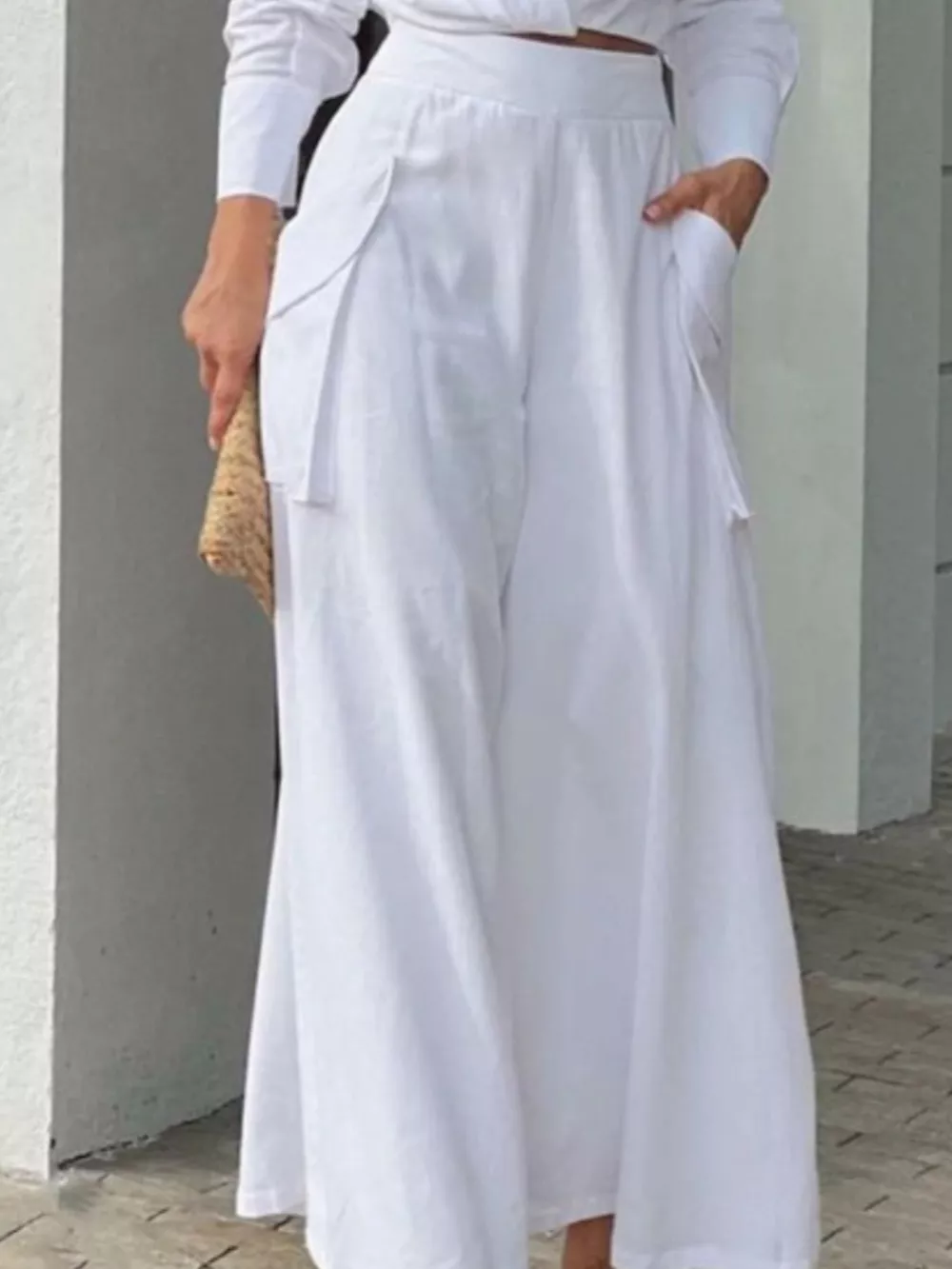 Long Sleeve Shirt and Wide Leg Pants Set, image 16