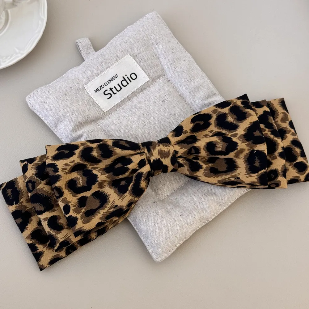 2 Piece Leopard Bow Hair Clip, image 4