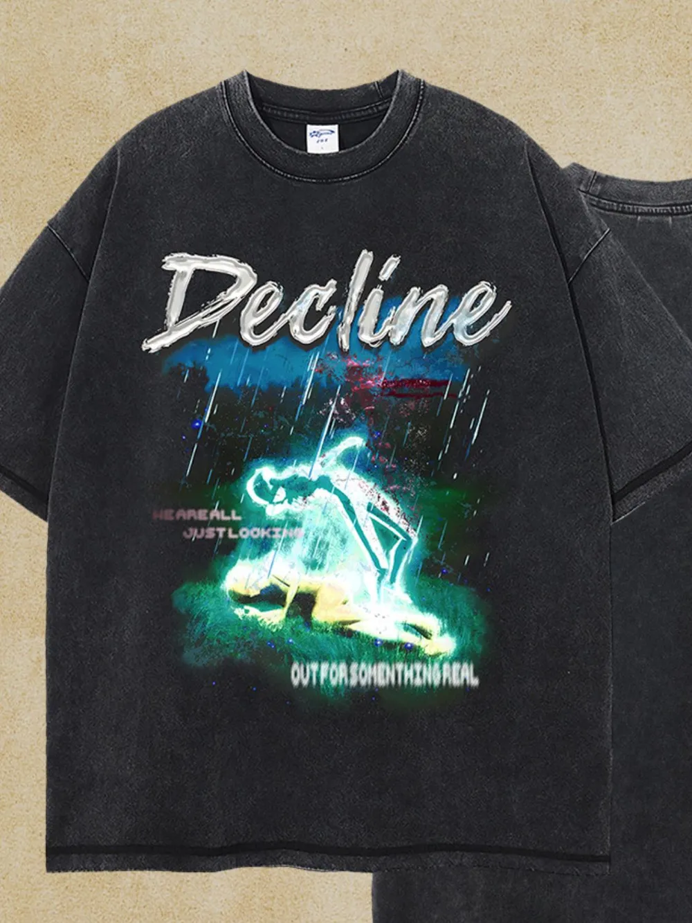 Men's Graphic Round Neck Half Sleeve T-Shirt, image 5