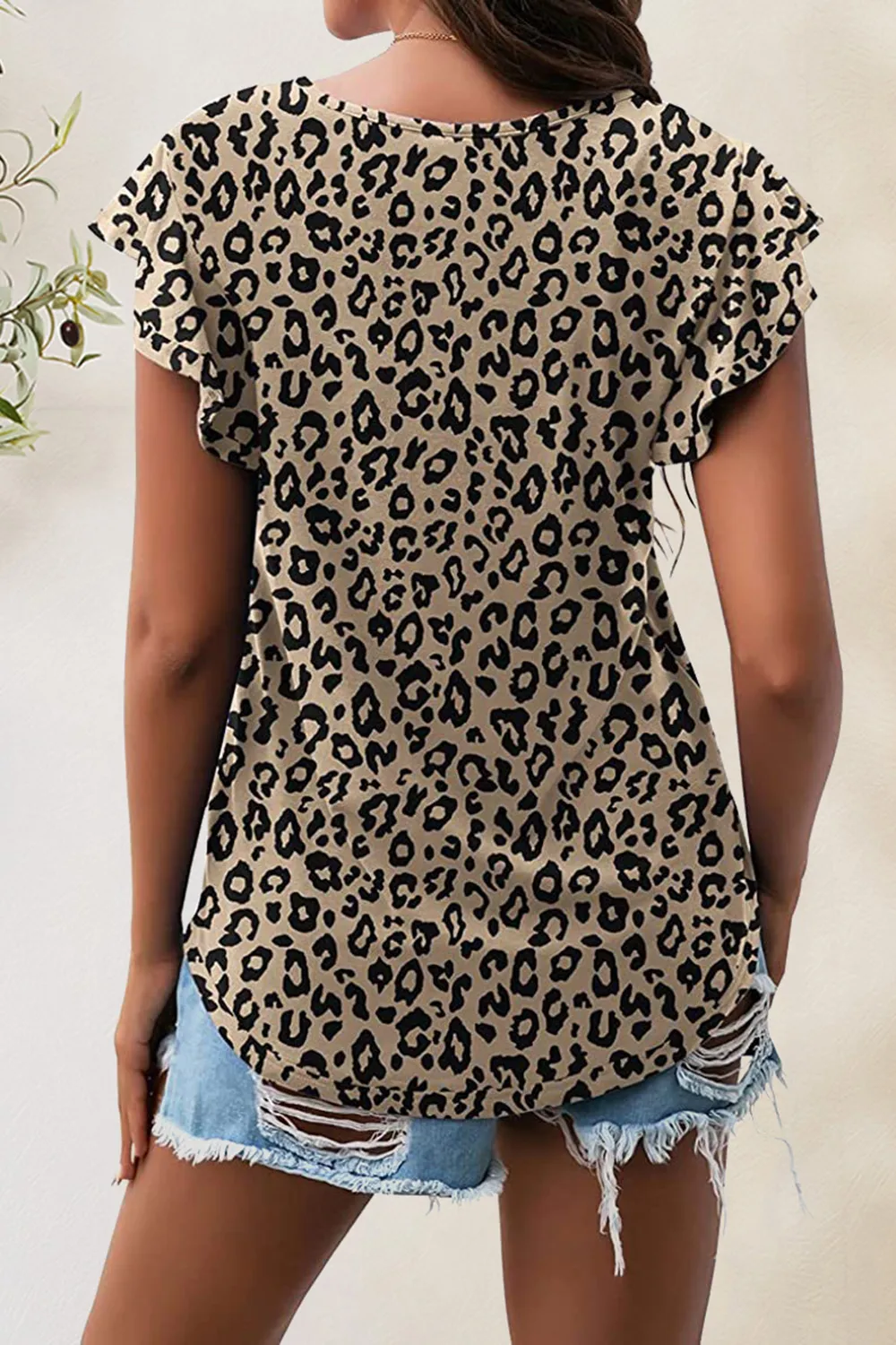 Printed Round Neck Short Sleeve T-Shirt, image 4