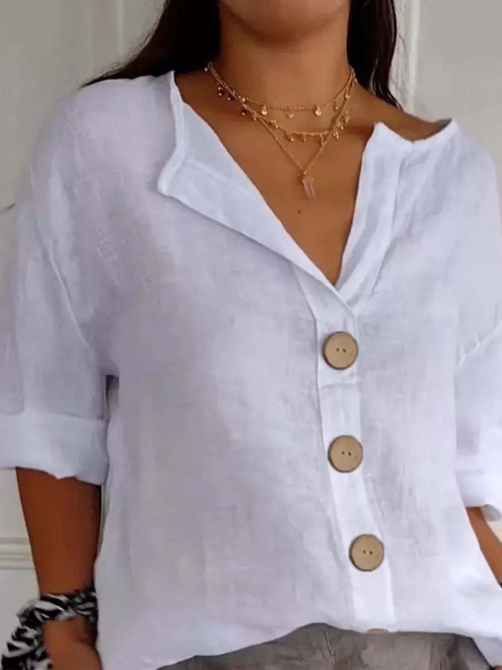 Casual Loose Button-Down Shirt, image 4