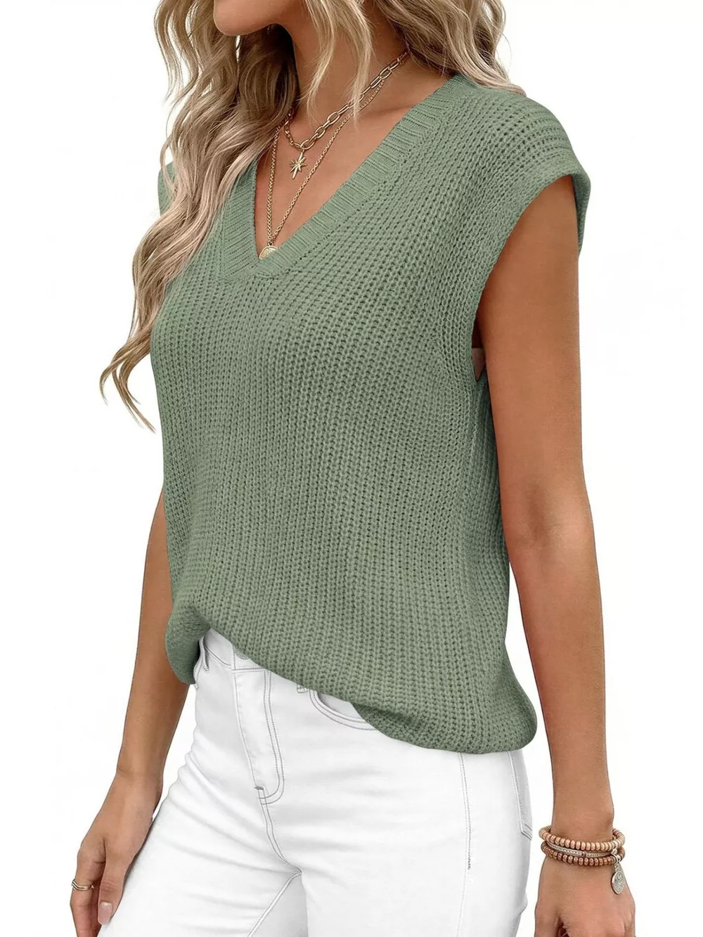 V-Neck Sweater Vest, image 18