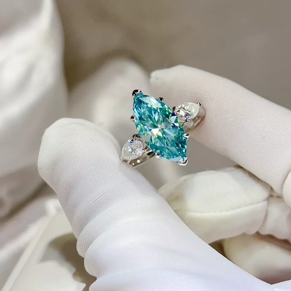 6 Carat 925 Sterling Silver Moissanite Ring, image 6